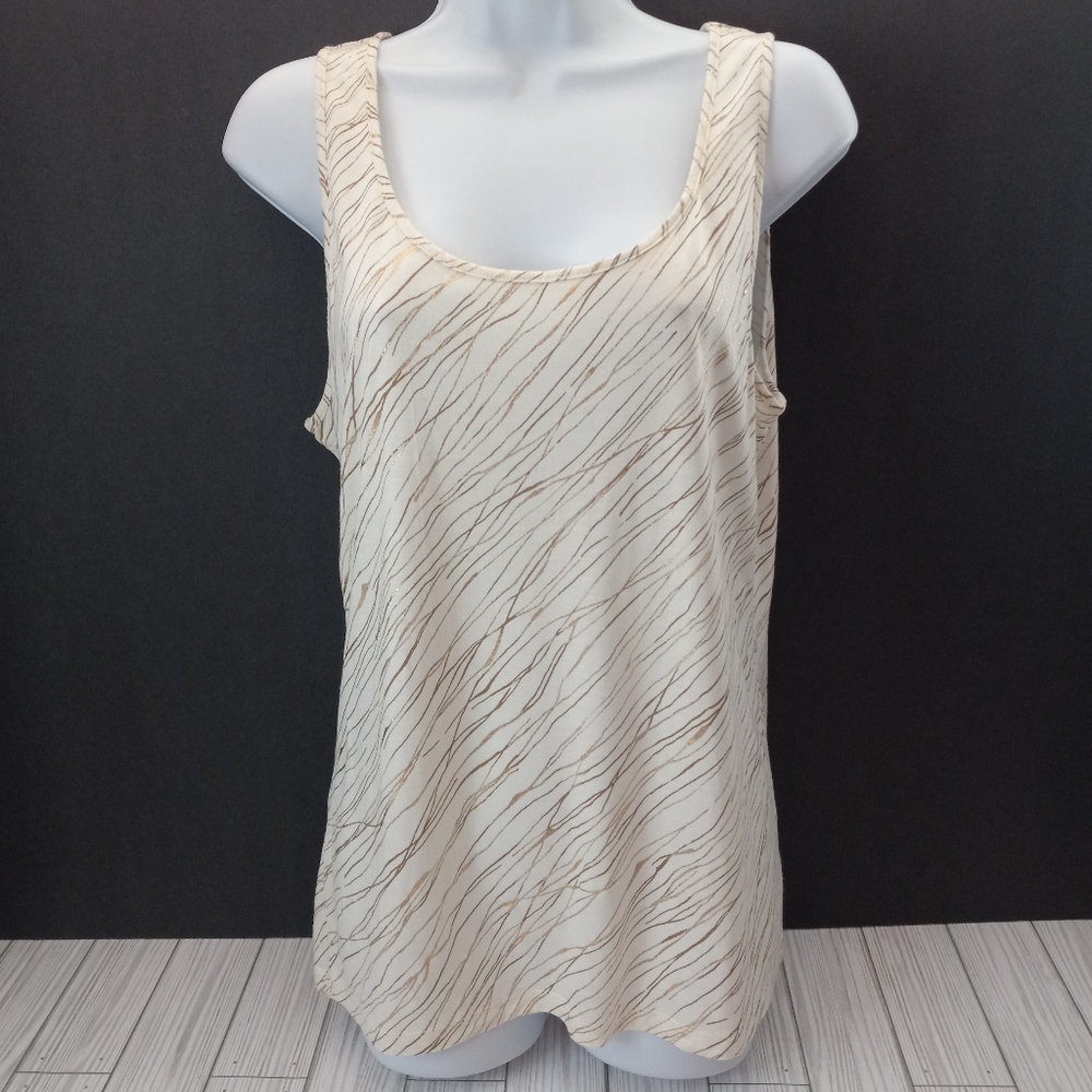 Talbots Metallic Swirl Tank Top